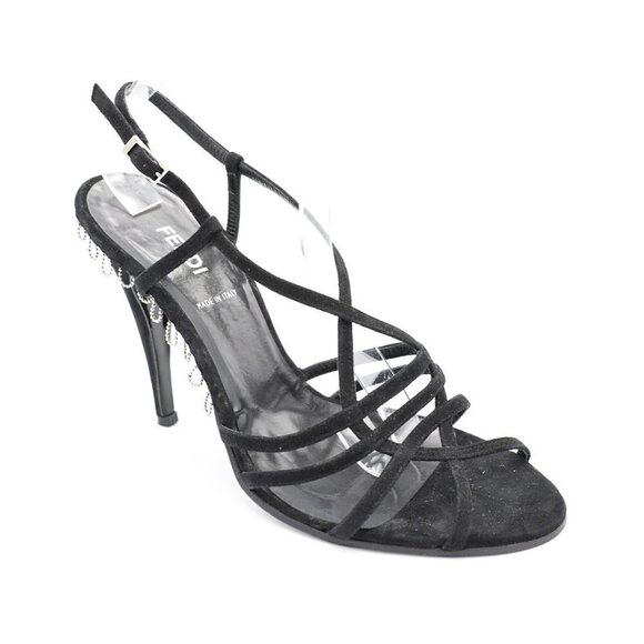 FENDI Chain Detail Suede Sandals - Picture 5 of 13